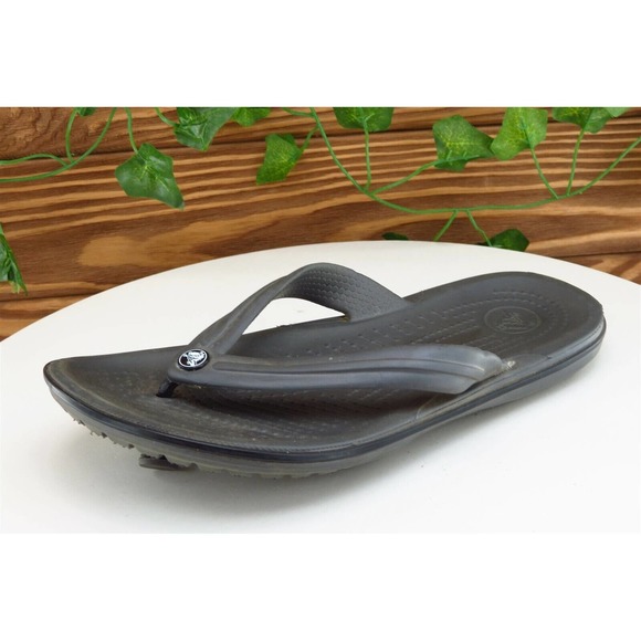 Crocs Sz‎ 6 M Gray Flip Flop Synthetic Women Sandals - Picture 1 of 10